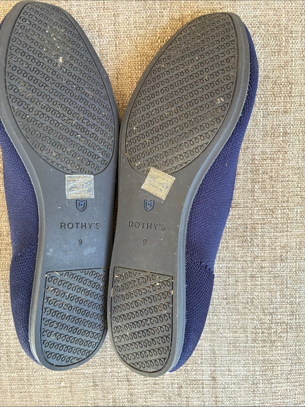 Rothy’s Comfortable Women's Navy Slip-On Ballet Flats - 9 - Picture 4 of 4